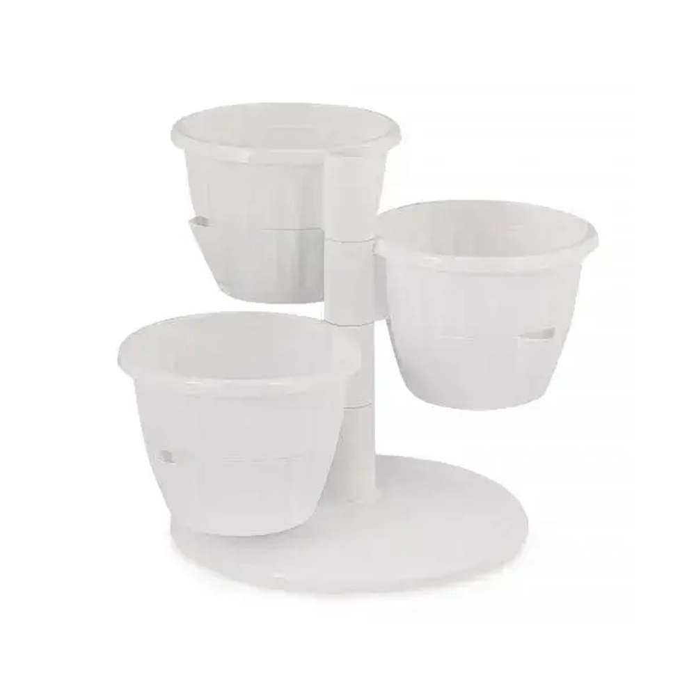 Горшок цв. Каскад 0,7л (белый) (комплект 12 шт)