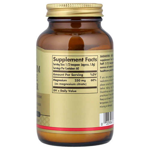 Solgar, Порошок цитрата магния, 108 г (3,8 унции)