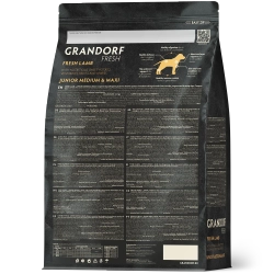 Grandorf Fresh, Fresh Lamb, Junior Medium & Maxi для юниоров (Свежее мясо ягненка с бататом)