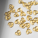 Стеклянная подвеска "Сердце", 13,5*15мм, бежевый