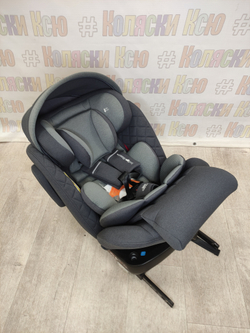 Автокресло детское INDIGO SMART+ Isofix, капюшон, подножка, 0+1+2+3 (0-36 кг) серый