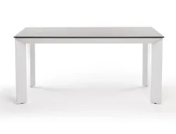 "Венето" обеденный стол из HPL 160х80см, цвет "серый гранит", каркас белый