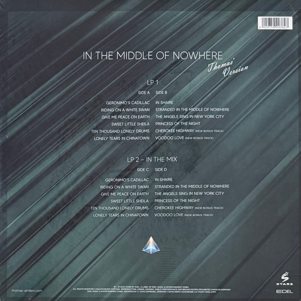 Виниловая пластинка Thomas Anders ‎– …Sings Modern Talking - In The Middle Of Nowhere - Thomas' Version 2LP