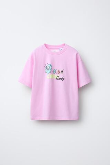 ZARA ФУТБОЛКА HANGYODON AND FRIENDS © SANRIO, РОЗОВЫЙ