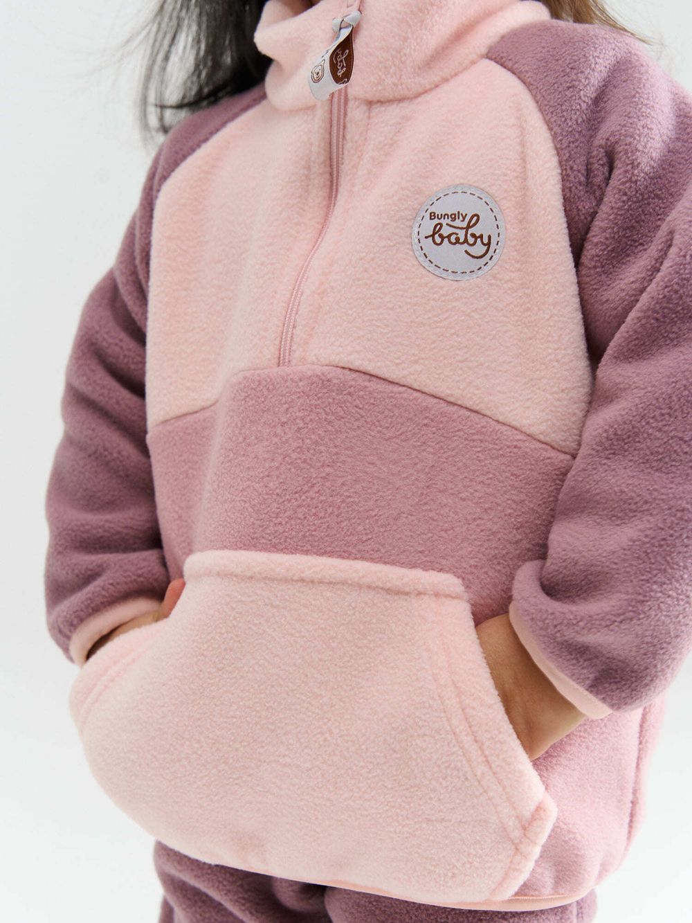 Костюм флисовый Колор блок "Орхидея" 0+