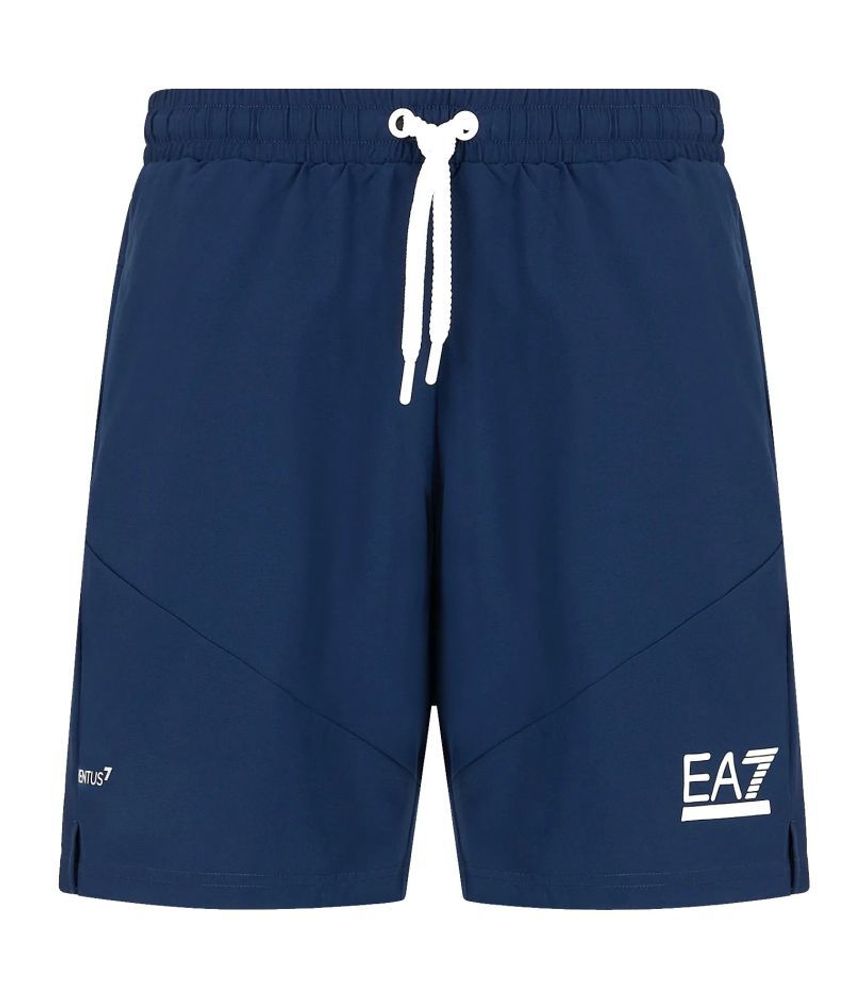 Мужские теннисные шорты EA7 Man Jersey Shorts - navy blue