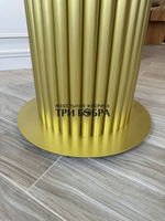 Круглый стол "Орион", белый мрамор