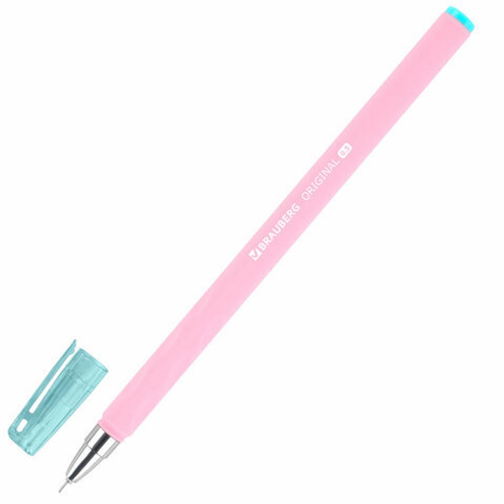 Ручка гелевая BRAUBERG ORIGINAL, ЧЕРНАЯ, игольчатый узел 0,5 мм, линия письма 0,35 м, 144244