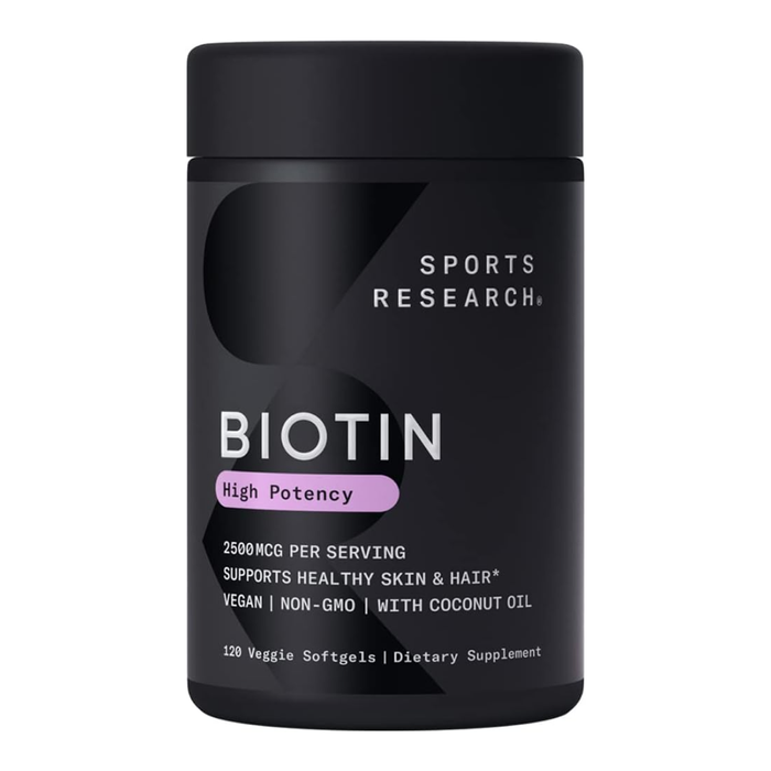 Biotin 2500 мкг, Биотин, Sports Research (120 капсул)