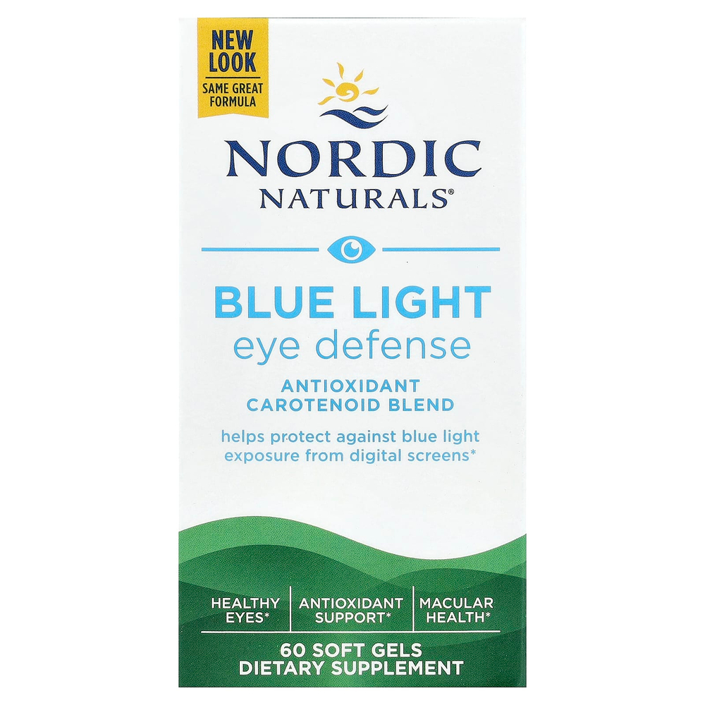 Nordic Naturals, средство для защиты глаз от синего излучения, 60 капсул