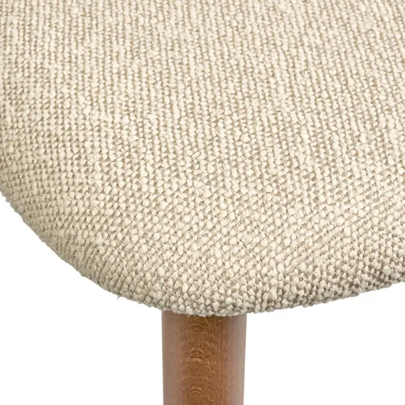 Стул Mod, бежевое букле, ножки цвета орех