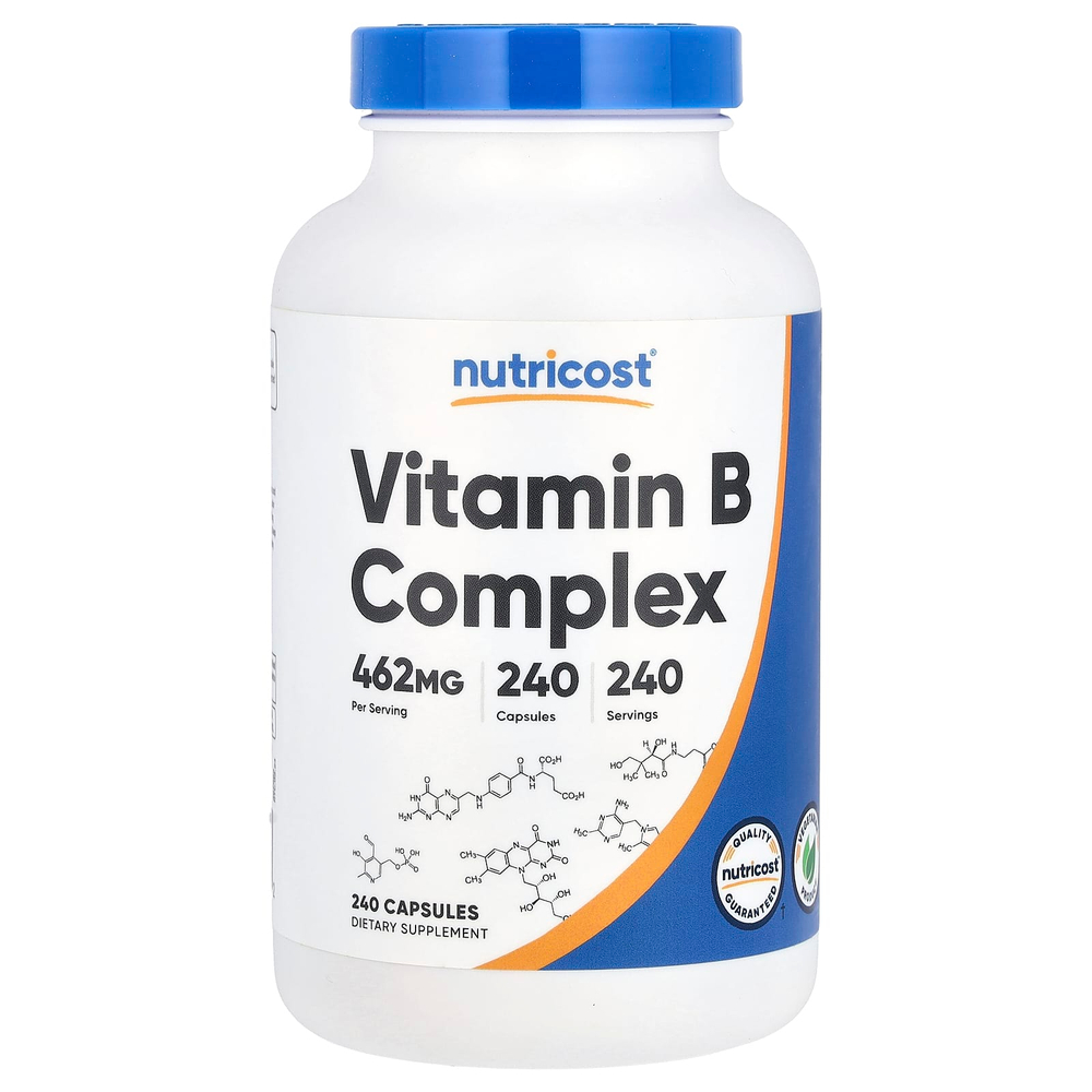 Nutricost, Комплекс витаминов группы B, 462 мг, 240 капсул