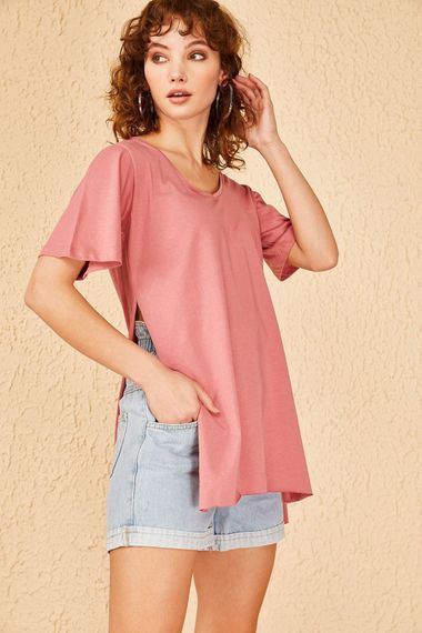 Qadın üçün çəhrayı t-shirt 10501028