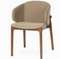 Стул Lando, орех с коричневой обивкой