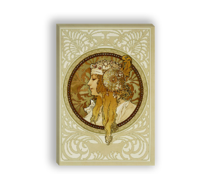 "Голова византийки. Блондинка", Муха Альфонс, картина для интерьера (репродукция)