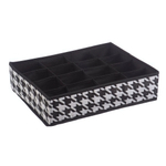 Короб-органайзер "Пепита" 16 секций, Д350 Ш270 В90, черно-белый