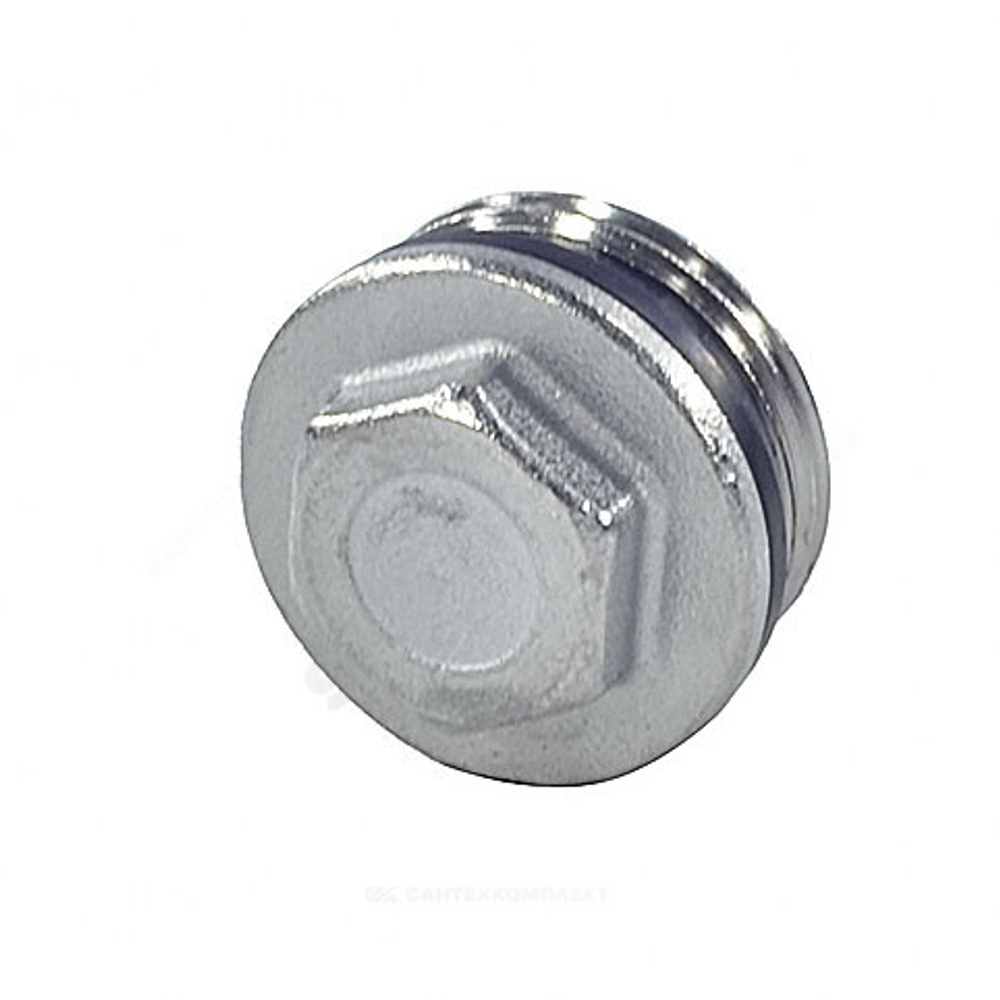 Пробка латунь 1 1/4" НР с герметичной прокладкой для коллектора R592D Giacomini R592DX006