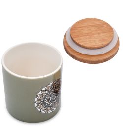 TJ-13/2 Керамическая банка мал. с крышкой из бамбука