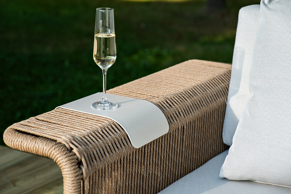 "Мальдивы" лаунж-зона из искусственного ротанга, цвет соломенный