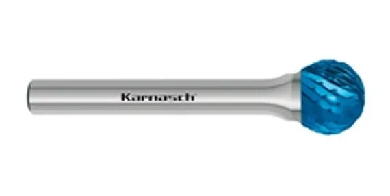 Борфреза твердосплавная Karnasch форма H, 6х14х6х50 мм, насечка HP-6, покрытие Blue-Tec, арт. 11.5074-010