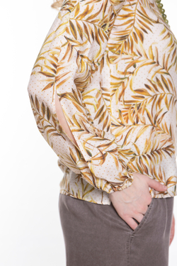 АТЛАСНАЯ БЛУЗА С УЗОРОМ