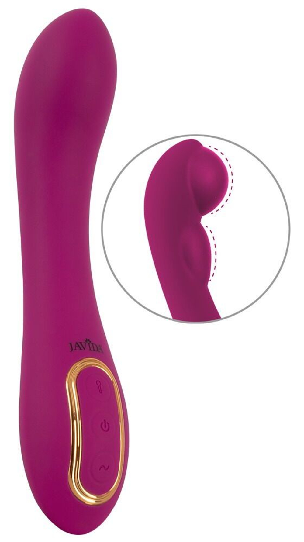 Лиловый вибратор с функцией расширения Inflatable Vibrator - 21,1 см. (Цвет: лиловый)