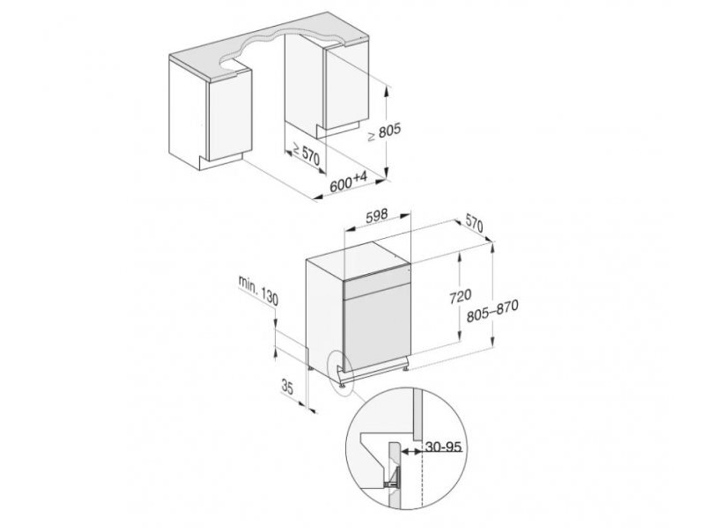 Встраиваемая посудомоечная машина Miele G 5022 SCU Inox