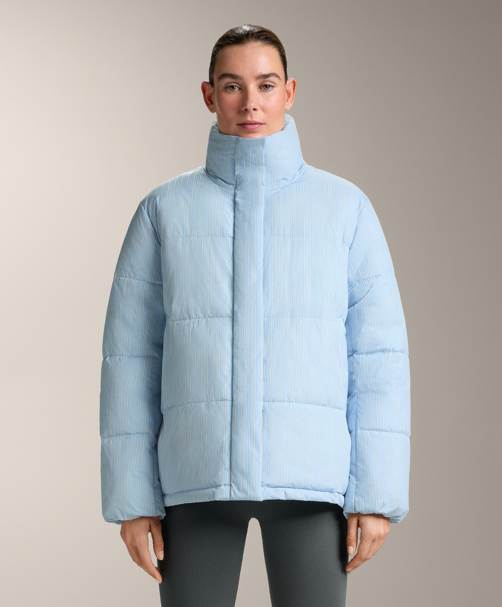 Oysho Утепленная водоотталкивающая куртка Primaloft®, голубой