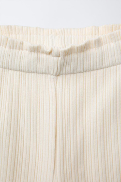 ZARA БРЮКИ FLARE С ЛАМПАСАМИ И БАНТАМИ, ЭКРЮ