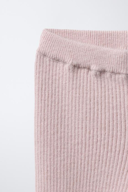 ZARA БРЮКИ FLARE В РУБЧИК, РОЗОВЫЙ