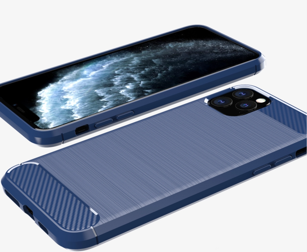 Чехол для iPhone 11 Pro цвет Blue (синий), серия Carbon от Caseport