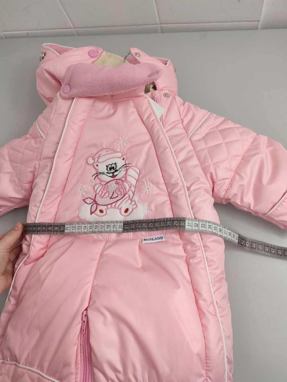 Комбинезон-конверт Rusland на овчине на 9-12 месяцев