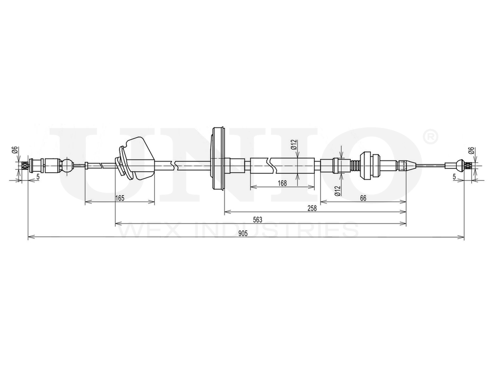 Трос газа UNIO CAB-40003