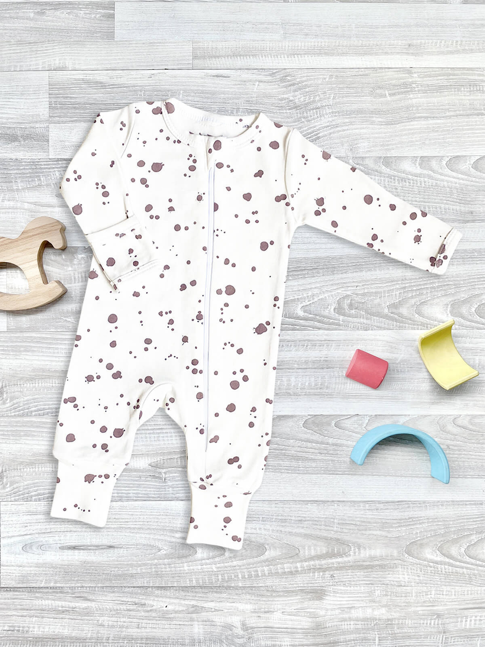 Комбинезон Mjölk Sleep and Play Кляксы, на манжетах