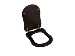 Унитаз напольный с бачком Aksy Bagno Rome хром, крышка дерево,орех, микролифт