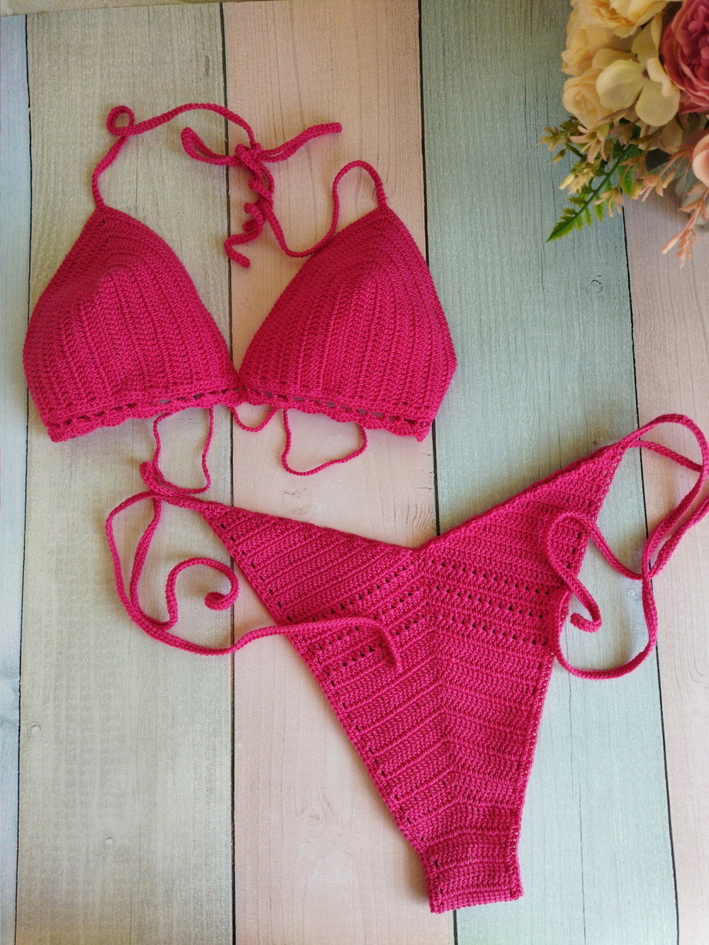 Купальник вязаный