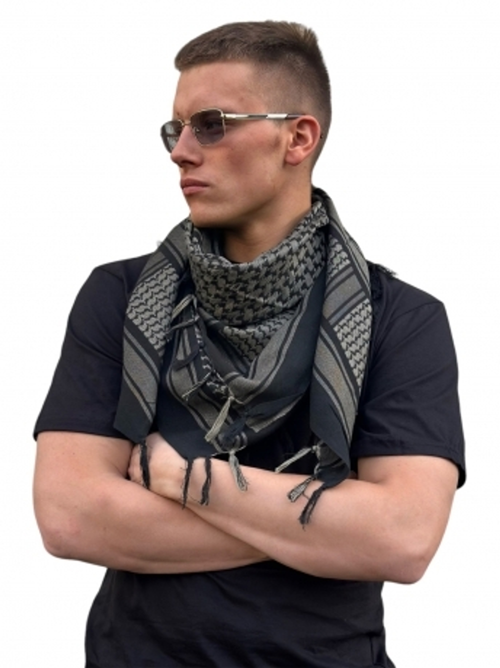 Арафатка шемаг черно-оливковая