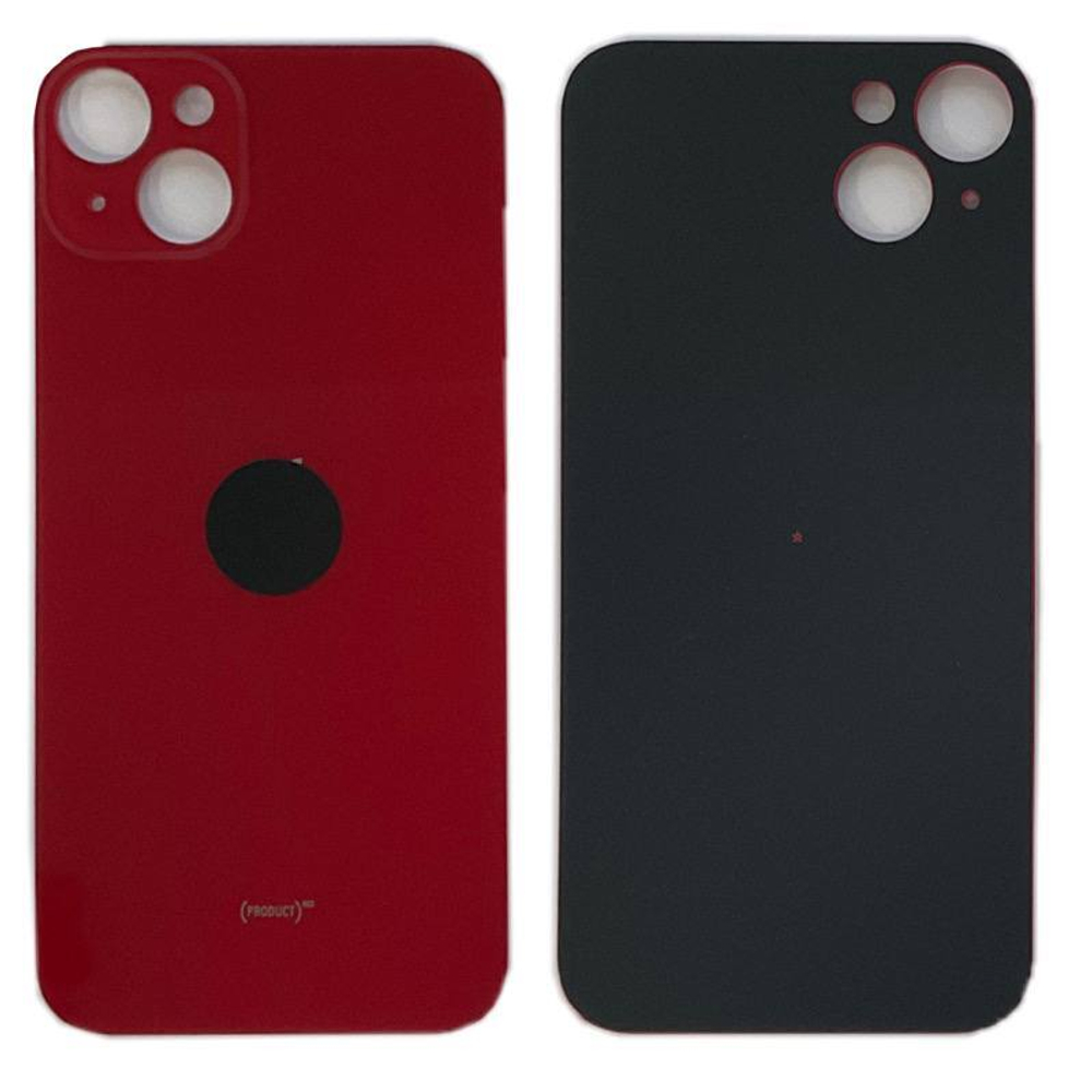 Задняя крышка для Apple iPhone 14 Plus Красный (стекло, широкий вырез под камеру)