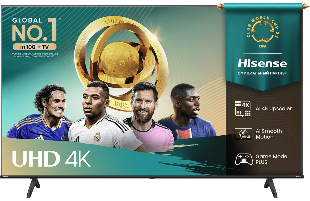 Телевизор LED Hisense 50" 50A6Q черный 4K Ultra HD 60Hz