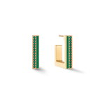 Серьги-пусеты Coeur de Lion Dark Green-Gold 0133/21-0549