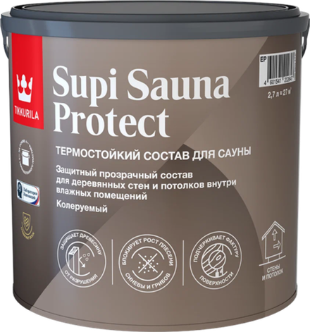 Защита для сауны Tikkurila SUPI SAUNA PROTECT п/мат (2,7л)