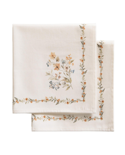 Zara Home столовая салфетка из хлопка, цветочный мотив, 45 45 см (комплект 2 шт.) · 5298/022