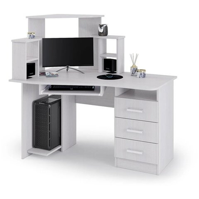 Стол компьютерный № 1*С Дуб анкор светлый / Дуб анкор светлый