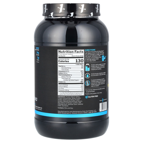 Rule One Proteins, Whey Blend, протеиновая смесь для приготовления напитка, со вкусом подсоленной карамелью, 905 г (1,99 фунта)