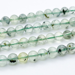 Пренит бусины, диаметр около 5,9-6,1 мм, цена за 16 шт (1/4 нити)