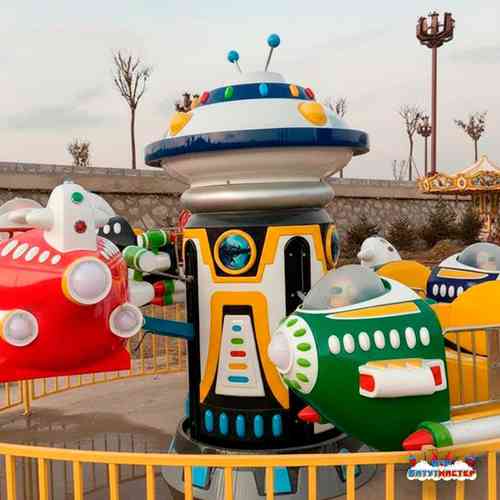 Электрическая Аттракцион карусель «Космодром», 3,5×3,5×2,6 м
