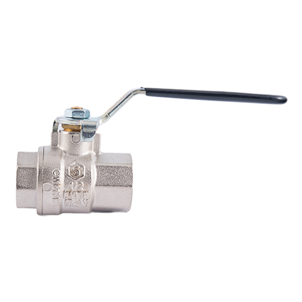 Кран шаровой полнопроходной STOUT - 1"1/4 (ВР/ВР, PN40, Tmax 150°C, ручка-рычаг черная)
