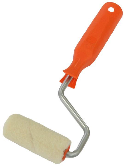 Валик-Мини Велюр  Бежевый  60мм, d15, d6, ворс 5мм  (100% шерсть) Black Edition /903-3060