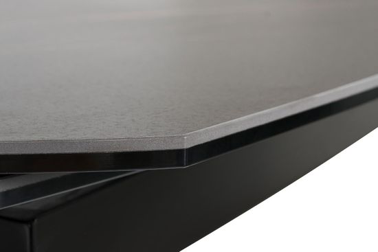 83MC-1957DT BL Стол обеденный раскл.керам.чёрный 178(120)*89*77