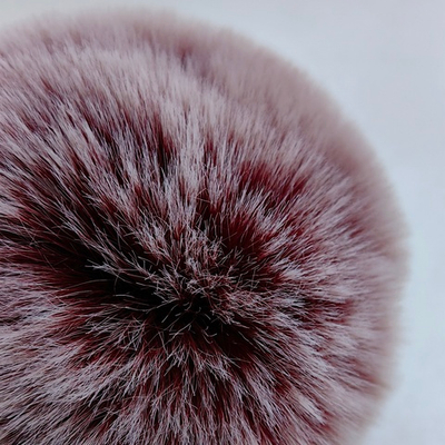 Помпон из искусственного меха "Мелированный бордовый" d=9 см